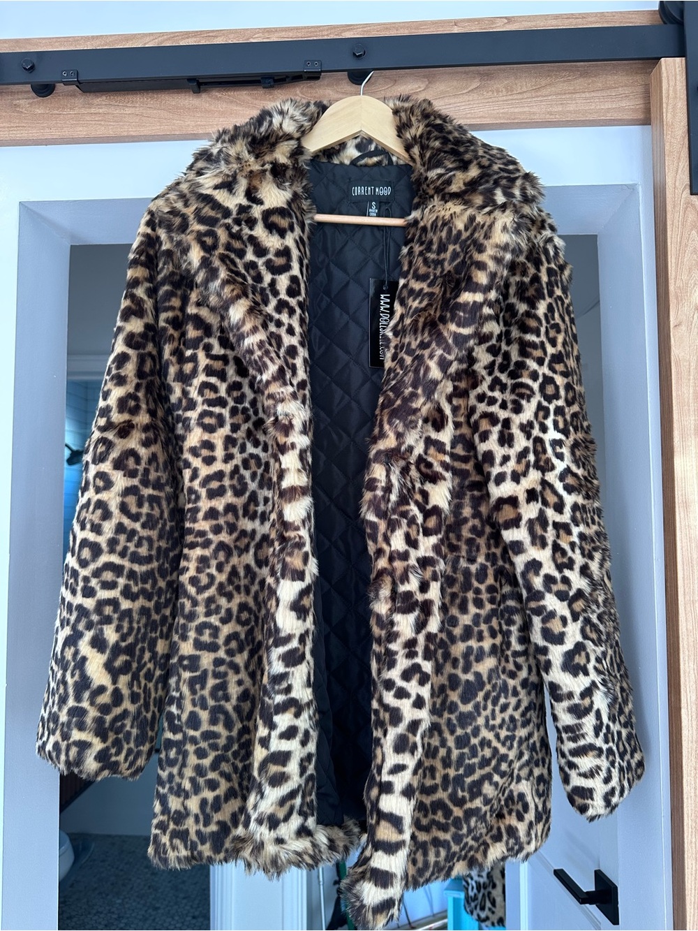 Dolls Kill Leopard-Print Faux Fur Coat- Brown/Tan/Black*Brand New* Tags